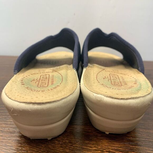 Fly Flot Women's Open Toe Anatomic Anti-Shock Slide Sandals Navy Blue Size 39 EU - Picture 11 of 11